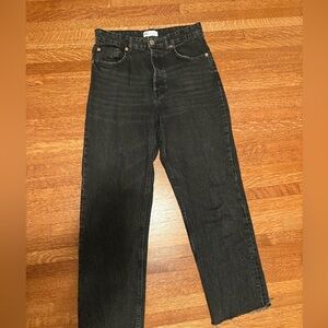 Zara Straight Leg Black Jeans